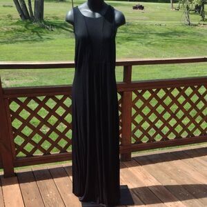 Chelsea & Theodore Sleeveless Black Maxi Dress with Back Zipper Size Large